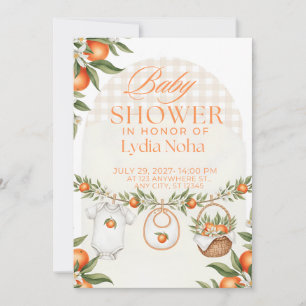 Faire-part de Baby Shower Fleur d'Oranger Agrume