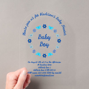 Faire-part de Baby Shower Fleurs et Papillons Bébé