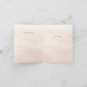 Faire-part de Baby Shower Floral Beige Marron (Intérieur)