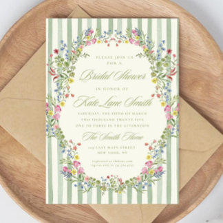Faire-part de Baby Shower Floral Vintage : Modifia