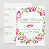 Faire-part de Baby Shower Frais et Doux Mariage (Devant / Derrière)