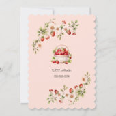 Faire-part de Baby Shower Fraise (Dos)