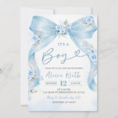 Faire-part de baby shower garçon Coquette Arc-en-c (Devant)