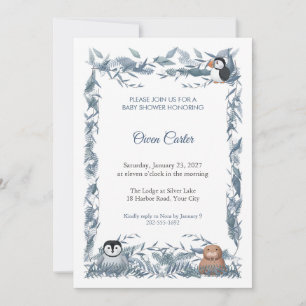Faire-part de Baby Shower Garçon Glacier Frostling