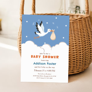 Faire-part de Baby Shower Garçon Livraison Spécial