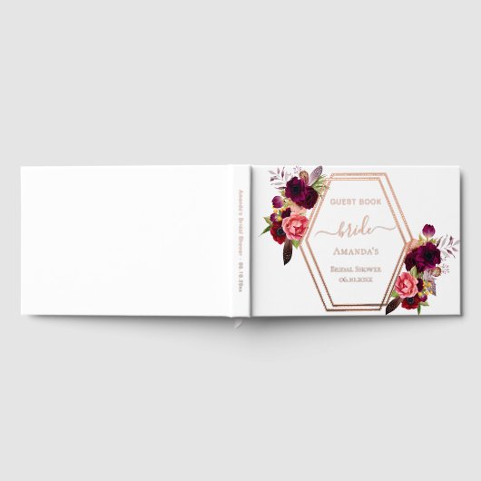 Faire part de Baby Shower géométrique avec fleurs (Complet)