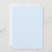 Faire-part de Baby Shower Gingham Bleu pour Garçon (Dos)