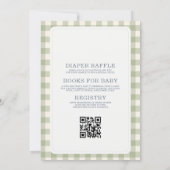 Faire-Part de Baby Shower Golf Par-Tee Gingham Ver (Dos)