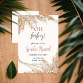 Faire-part de Baby Shower Herbe de Pampa | Bohème 