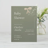 Faire-part de Baby Shower Japandi (Debout devant)