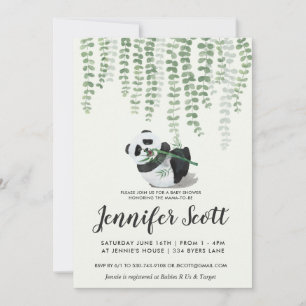 Faire-part de Baby Shower Jungle Panda