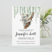 Faire-part de Baby Shower Koala Jungle (Debout devant)