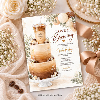 Faire-Part de Baby Shower : L'Amour est en Train d