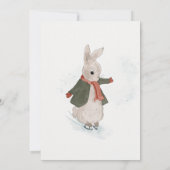 Faire-part de baby shower | Lapin d'hiver (Dos)