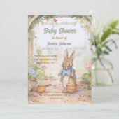 Faire-part de Baby Shower Lapin Mignon (Debout devant)