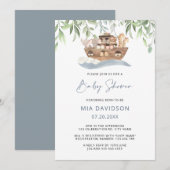 Faire-part de Baby Shower : L'Arche de Noé (Devant / Derrière)