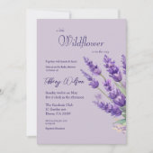 Faire-part de Baby shower Lavande (Devant)
