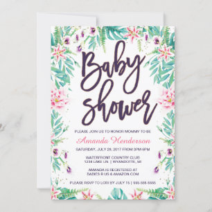 Faire-part de Baby Shower Lily Baby Shower Flora