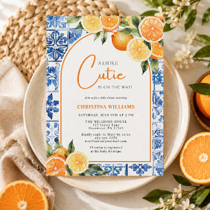 Faire-part de Baby Shower Little Cutie Citrus