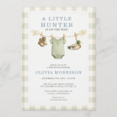 Faire-part de Baby Shower Little Hunter Clotheslin (Devant)