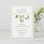 Faire-part de Baby Shower Little Hunter Clotheslin (Debout devant)