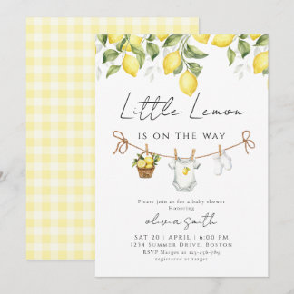 Faire-part de Baby Shower Little Lemon