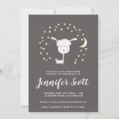 Faire-part de Baby Shower Little Llama (Devant)