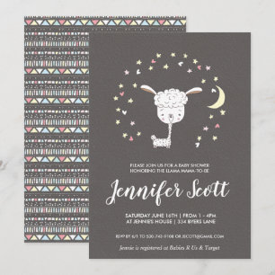 Faire-part de Baby Shower Little Llama
