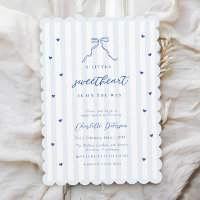 Faire-part de Baby Shower Little Sweetheart Blue B