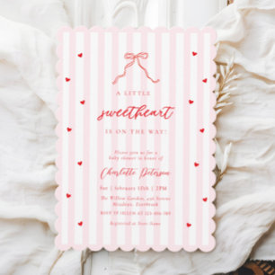 Faire-part de Baby Shower Little Sweetheart Bow