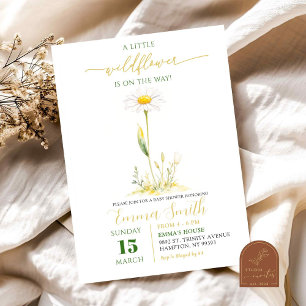 Faire-part de Baby Shower Little Wildflower