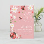Faire-part de Baby Shower Love Bug (Debout devant)