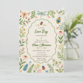 Faire-part de Baby Shower Love Bug (Debout devant)