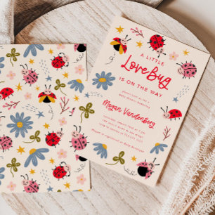 Faire-part de Baby Shower Love Bug Invitation In