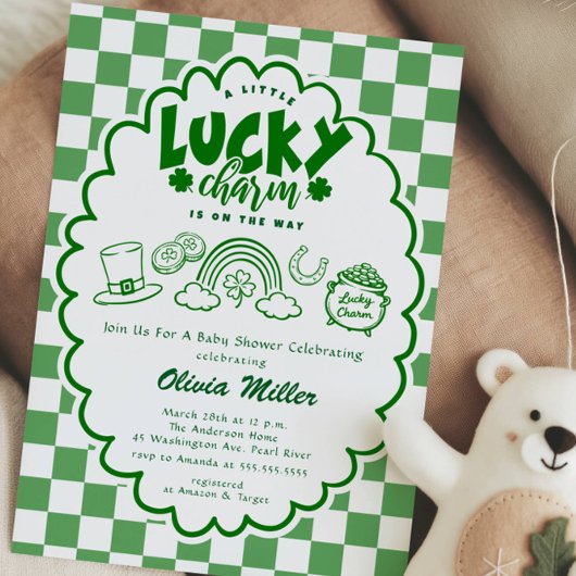 Faire-part de Baby Shower Lucky Charm