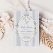 Faire-Part de Baby Shower Maison de l'Oie Bleue