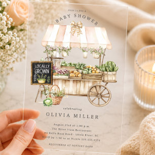Faire-Part de Baby Shower Marché Local