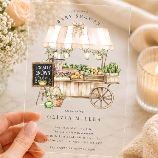 Faire-Part de Baby Shower Marché Local
