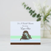 Faire-part de Baby Shower Mariage au Chocolat et B (Debout devant)
