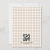 Faire-part de Baby Shower Mariage Code QR Baisers (Dos)