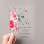 Faire-part de Baby Shower Mariage Fleur Rose (In situ (ordinateur de poche))
