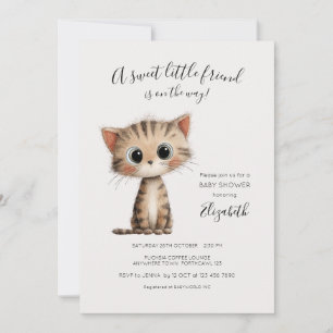 Faire-part de Baby Shower Minimaliste avec un Peti