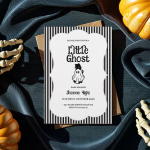 Faire-part de Baby Shower Minimaliste Noir et Blan