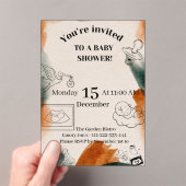 Faire-part de Baby Shower Modifiable | Tétine Mini (In situ (ordinateur de poche))