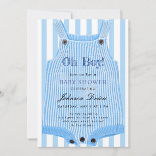 Faire-Part de Baby Shower « Oh Boy » Aquarelle B