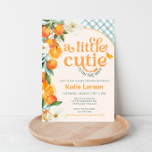 Faire-part de Baby Shower Orange Mignon |