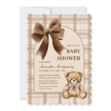 Faire-part de Baby Shower Ours en Peluche Prépa Ca