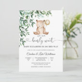 Faire-part de Baby Shower Ourson Mignon (Debout devant)