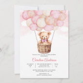 Faire-part de Baby Shower Ourson Mignon (Devant)