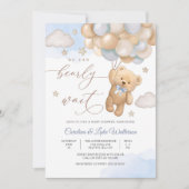 Faire-part de Baby Shower Ourson Mignon (Devant)